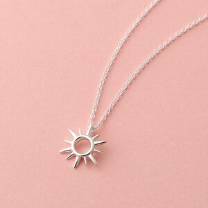 NWT Boma 925 Sterling Silver Sunburst Pendant Necklace